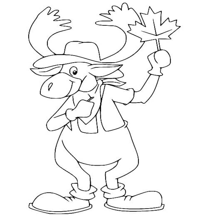 Fise de Colorat cu Desenează Elan imprimabil simplu