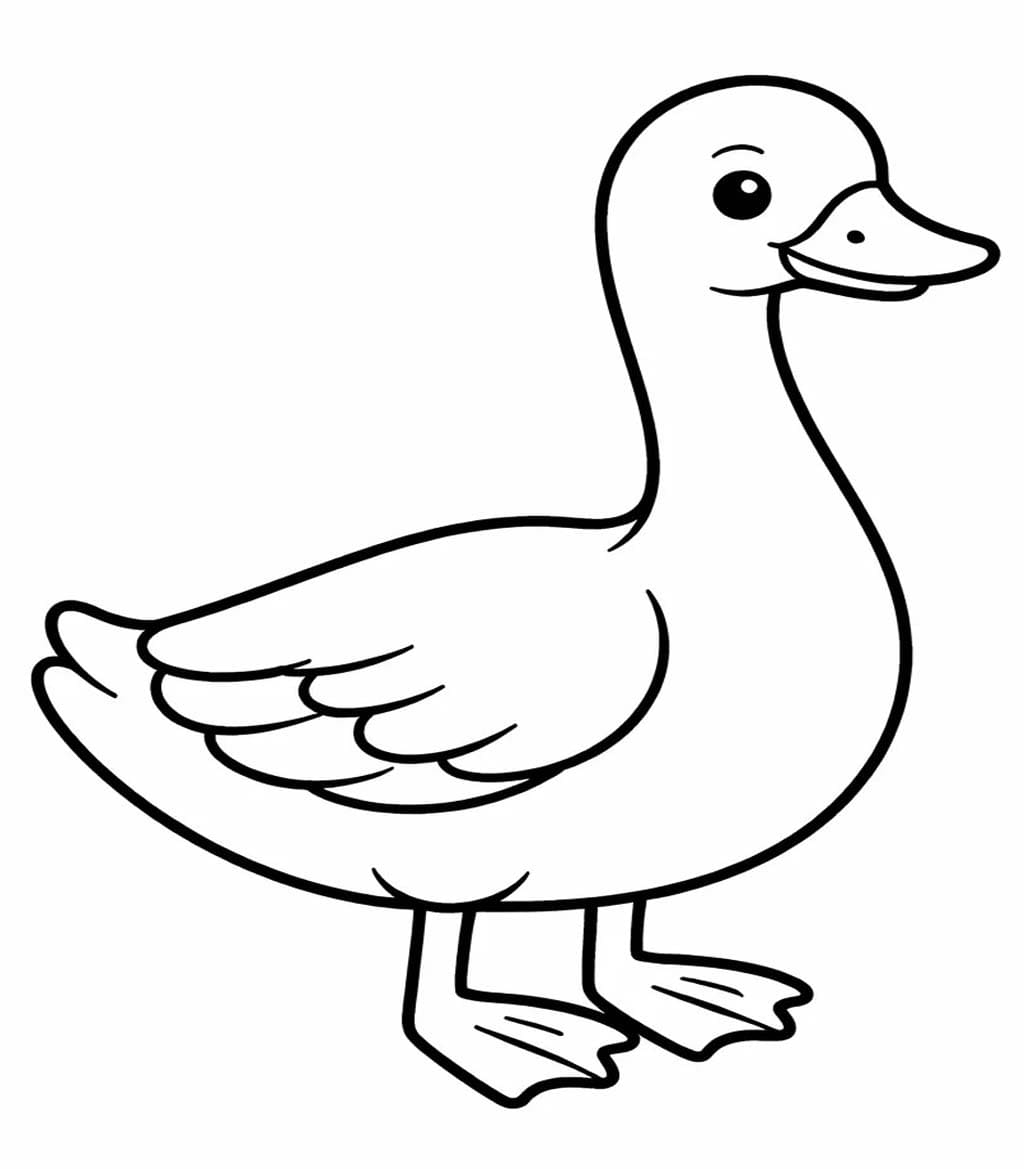 Fise de Colorat cu Desenează Gaste imprimabil gratuit simplu