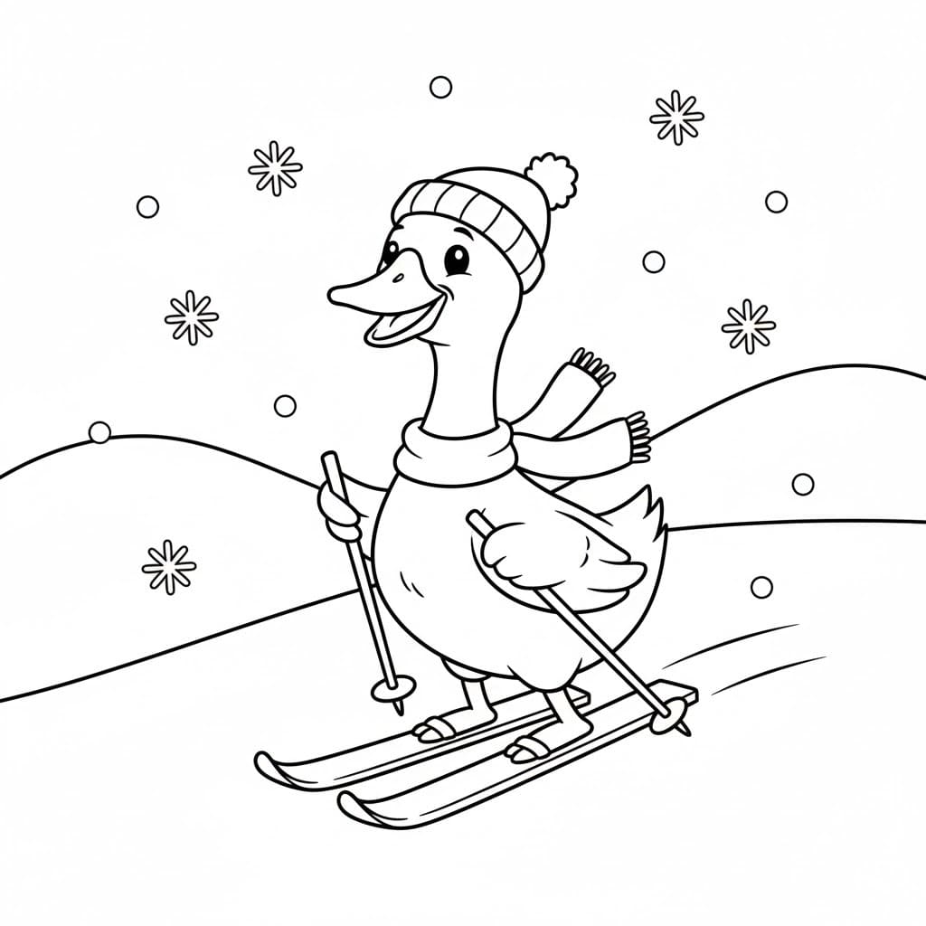 Fise de Colorat cu Desenează Gaste imprimabil