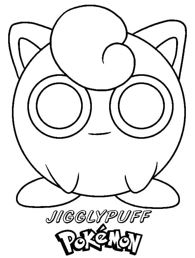 Fise de colorat cu Desenează Jigglypuff 1