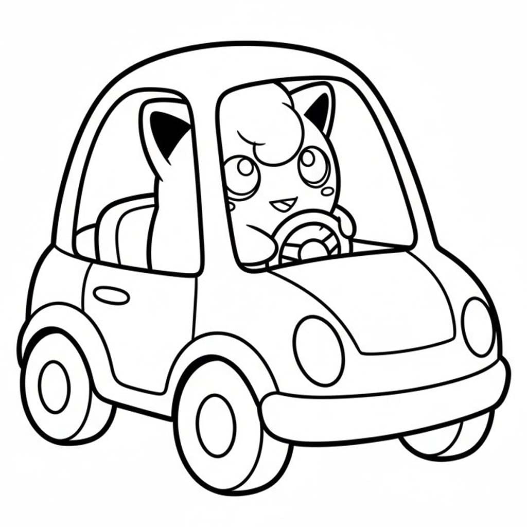 Fise de colorat cu Desenează Jigglypuff imprimabil gratuit