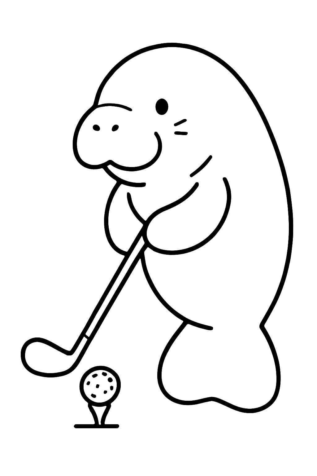 Fise de colorat cu Desenează Lamantin gratuit