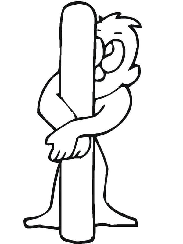 Fise de colorat cu Desenează Litera I simplu