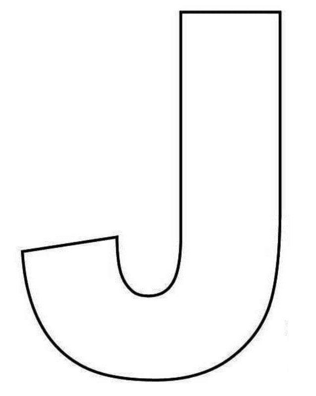 Planse de colorat cu Litera J