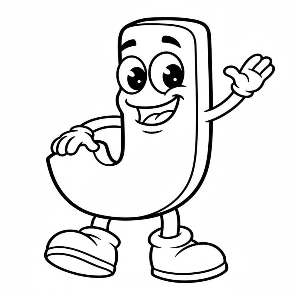 Fise de colorat cu Desenează Litera J imprimabil pentru copii