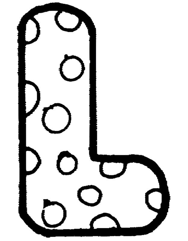 Fise de colorat cu Desenează Litera L gratuit uşor