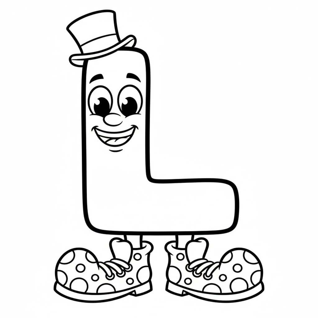 Fise de colorat cu Desenează Litera L