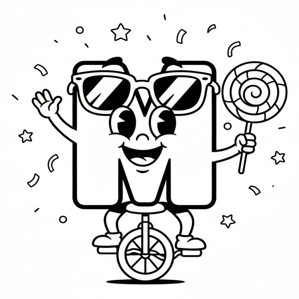 Fise de colorat cu Desenează Litera M imprimabil