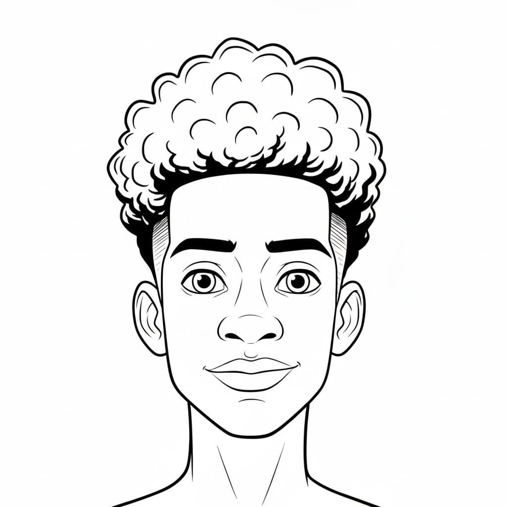 Fise de colorat cu Desenează Miles Morales gratuit