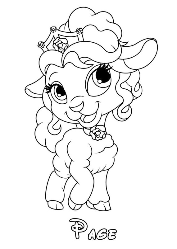 Fise de colorat cu Desenează Palace Pets gratuit uşor