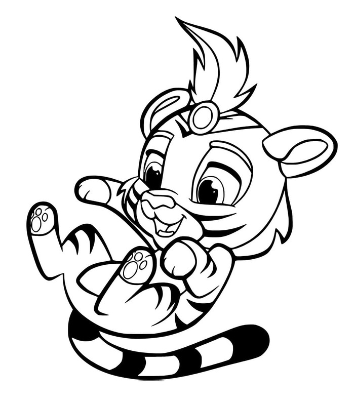 Fise de colorat cu Desenează Palace Pets imprimabil simplu