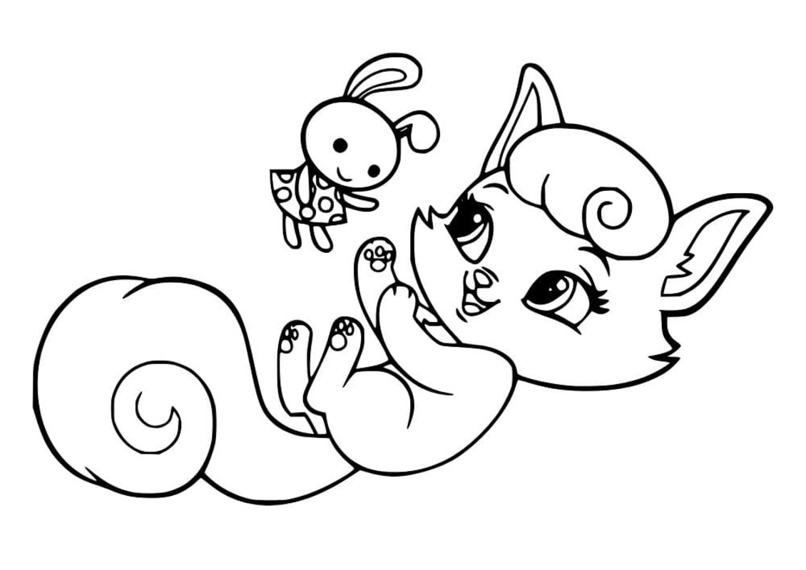 Fise de colorat cu Desenează Palace Pets pentru copii