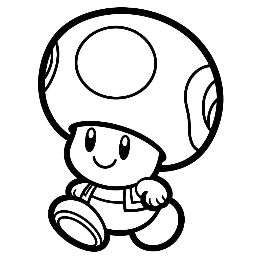 Fise de colorat cu Desenează Toad 2