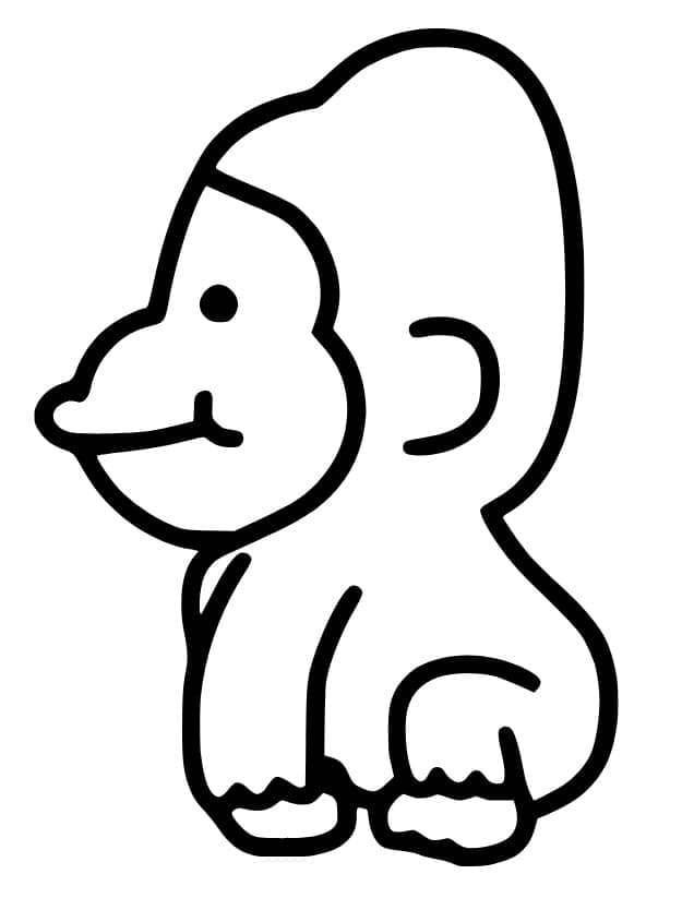 Fise de colorat cu Gorila imprimabil pentru copii