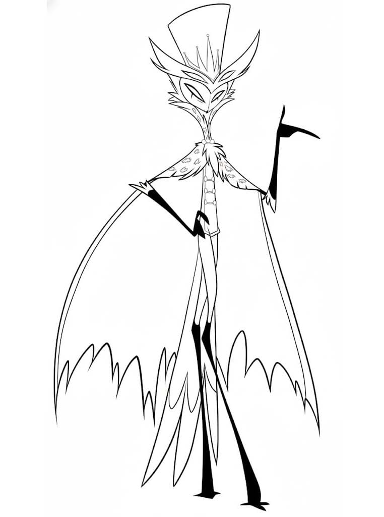 Fise de Colorat cu Hazbin Hotel gratuit bazic