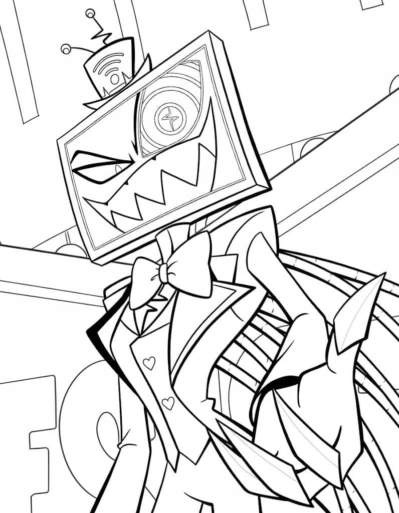 Fise de Colorat cu Hazbin Hotel gratuit