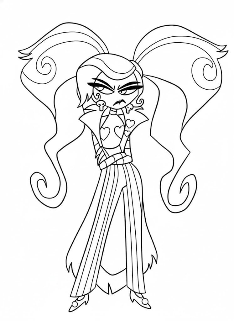 Fise de Colorat cu Hazbin Hotel imprimabil