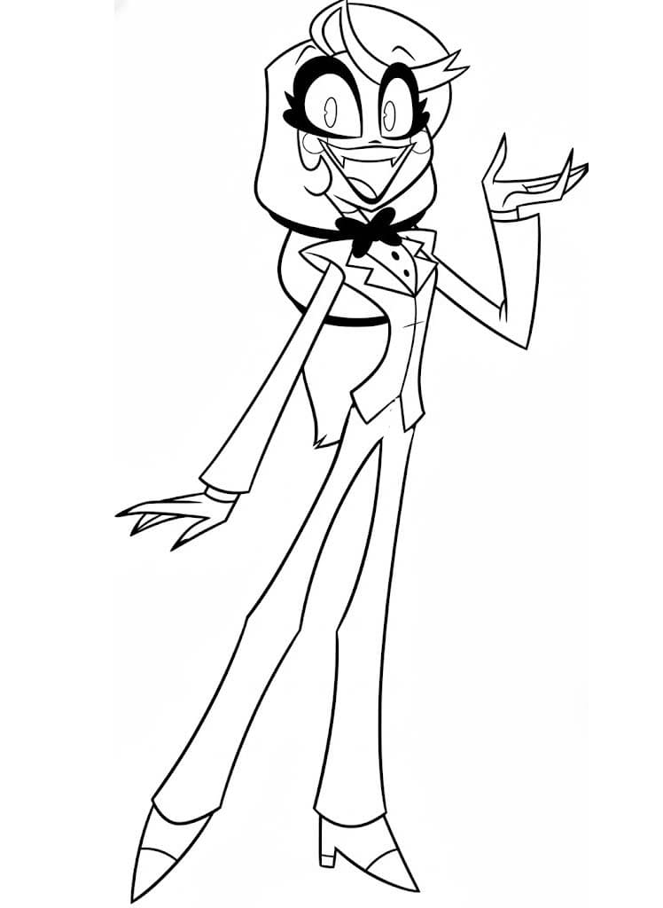 Fise de Colorat cu Hazbin Hotel uşor