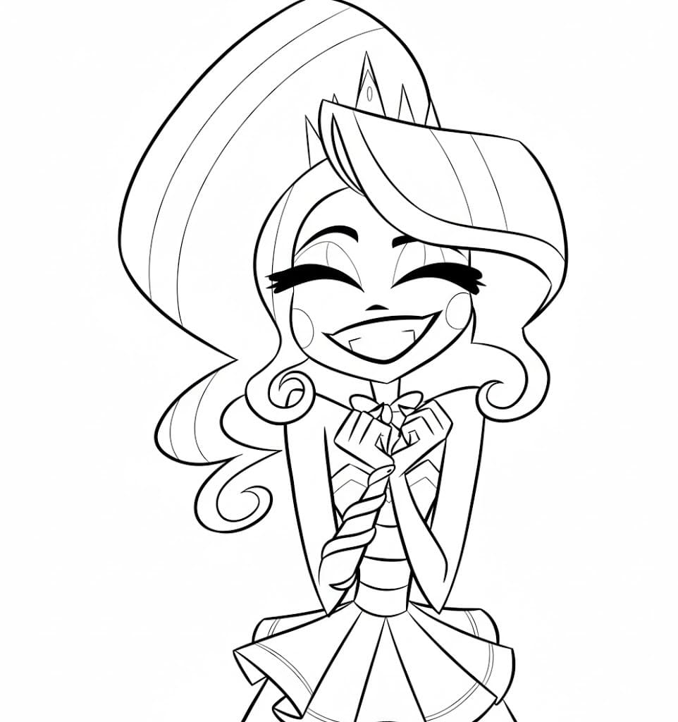 Fise de Colorat cu Imagine Hazbin Hotel imprimabil gratuit