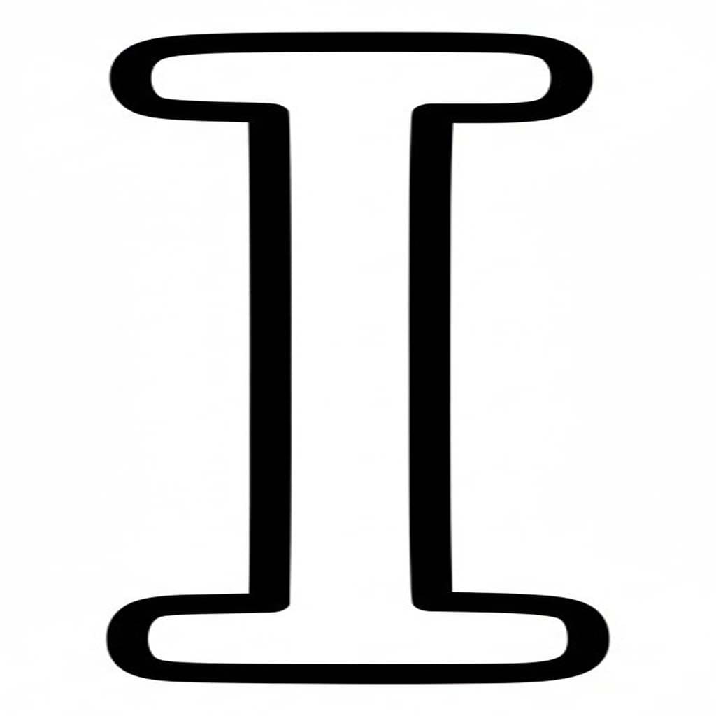 Fise de colorat cu Imagine Litera I imprimabil gratuit