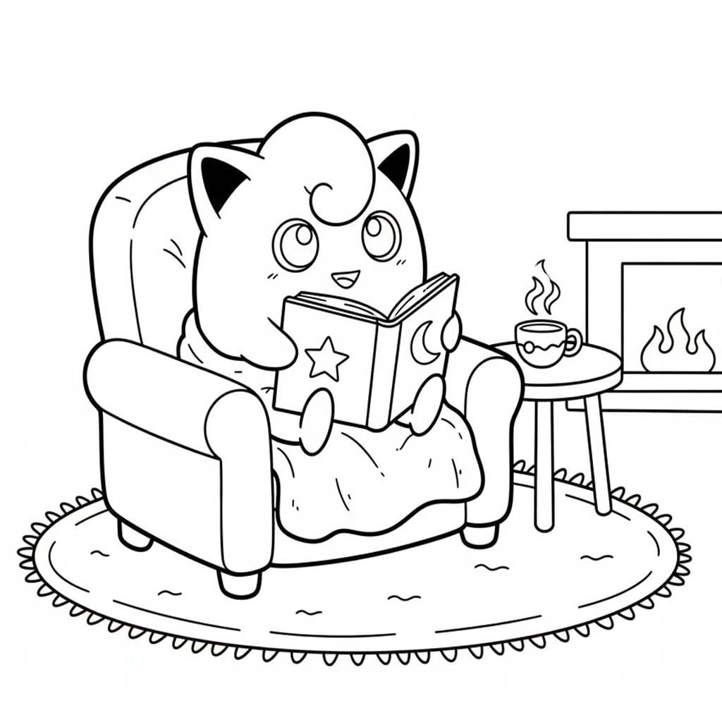 Fise de colorat cu Jigglypuff imprimabil gratuit pentru copii