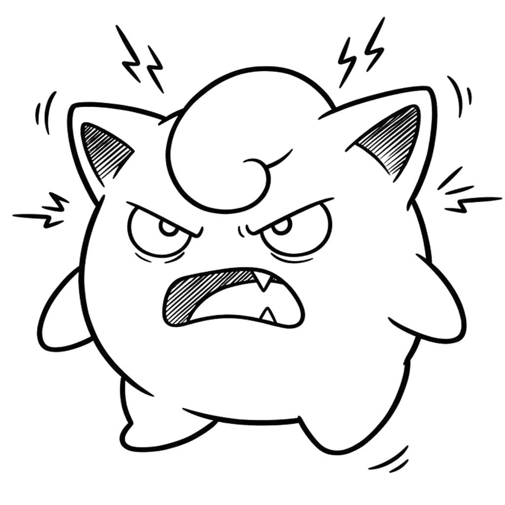 Fise de colorat cu Jigglypuff imprimabil