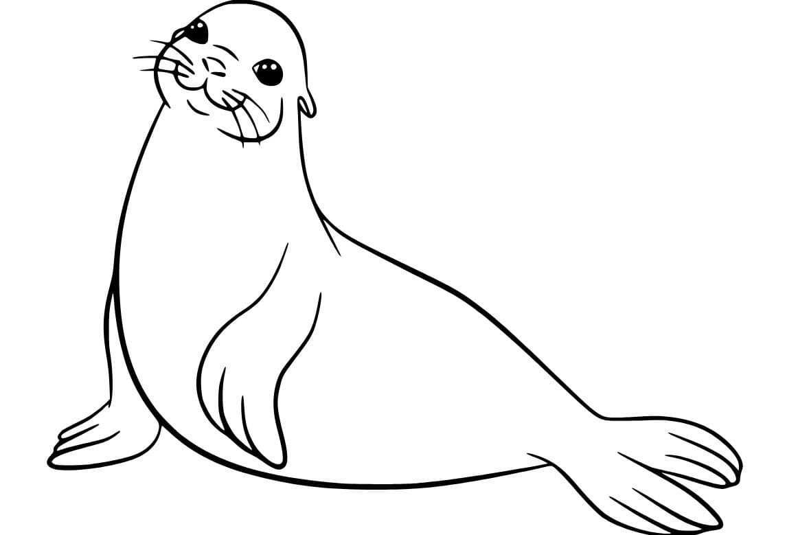 Fise de colorat cu Leu de Mare gratuit pentru copii