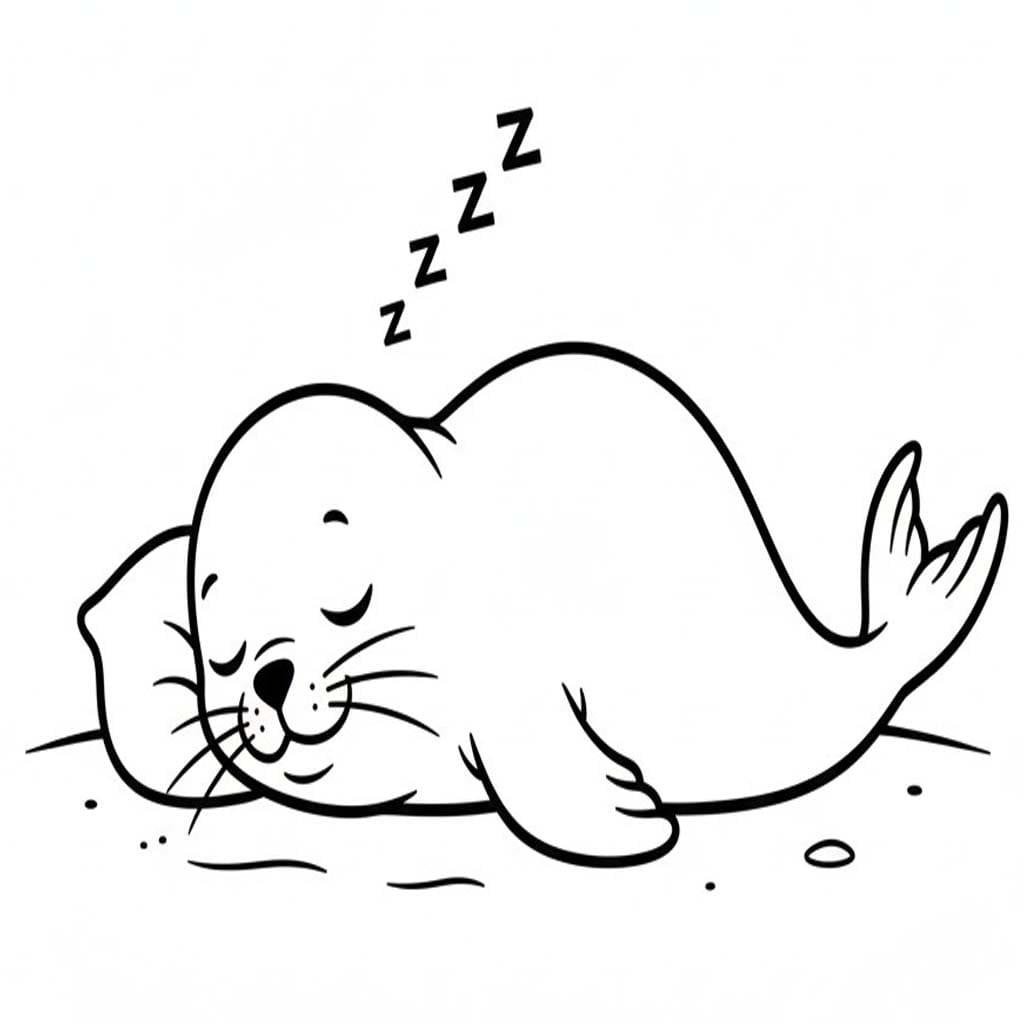 Fise de colorat cu Leu de Mare gratuit