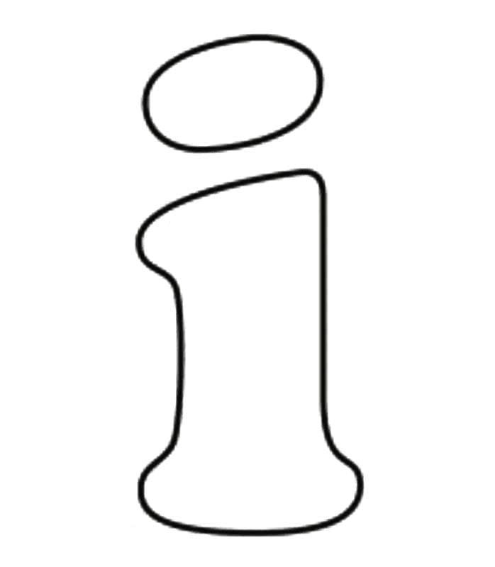 Planse de colorat cu Litera I