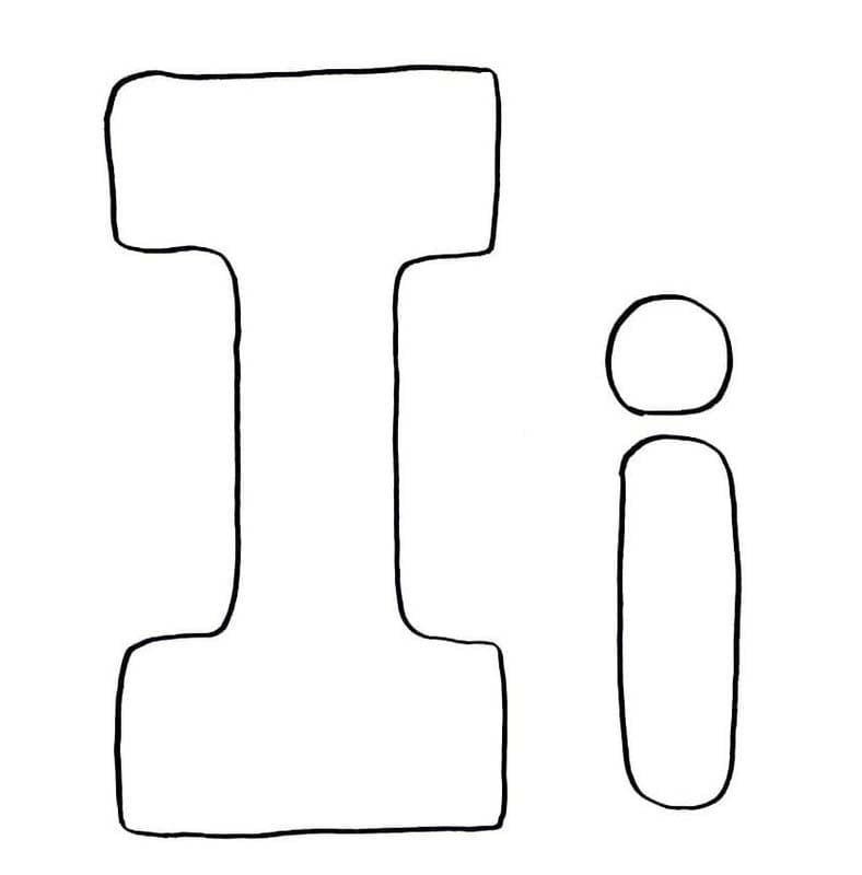 Fise de colorat cu Litera I imprimabil