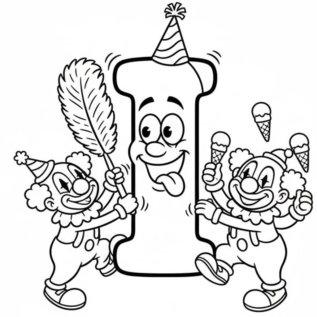 Fise de colorat cu Litera I uşor la copii