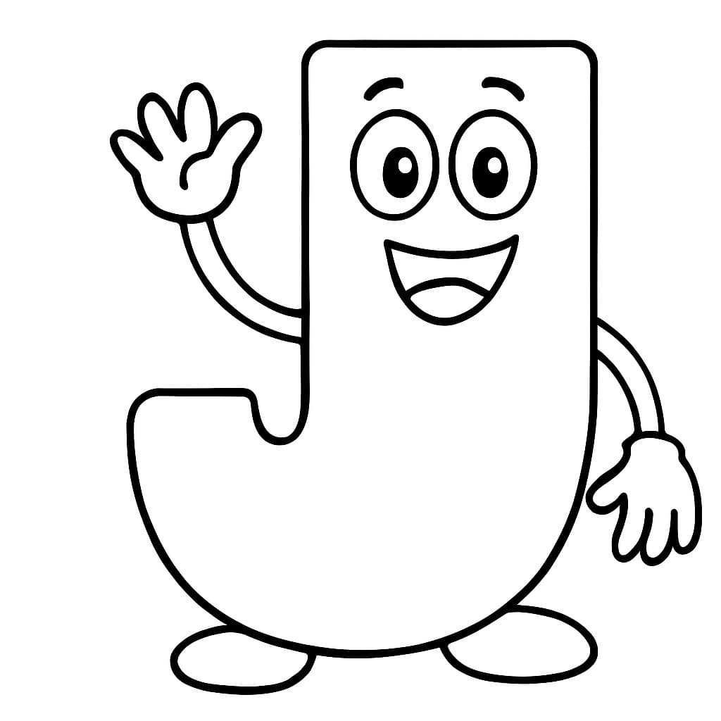 Fise de colorat cu Litera J gratuit pentru copii