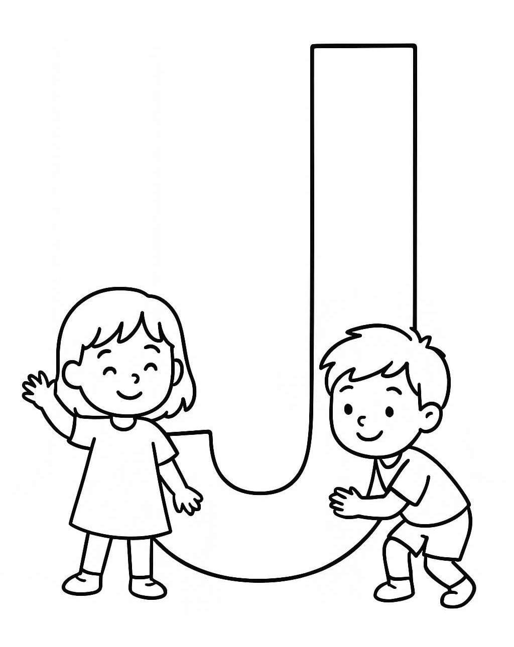 Fise de colorat cu Litera J imprimabil uşor