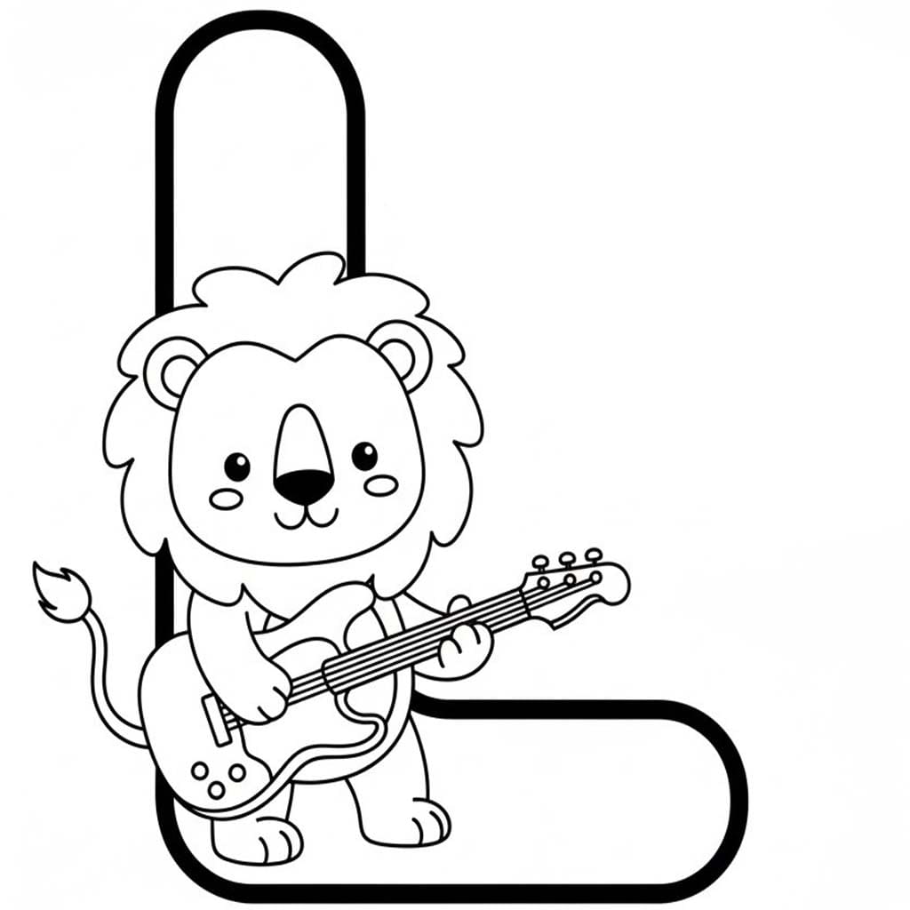 Fise de colorat cu Litera L imprimabil