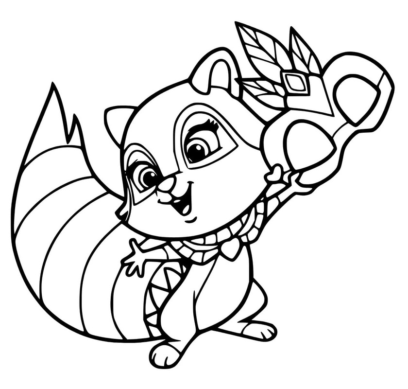 Fise de colorat cu Palace Pets gratuit simplu