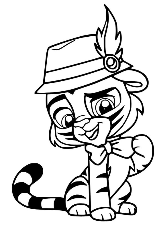 Fise de colorat cu Palace Pets imprimabil gratuit simplu