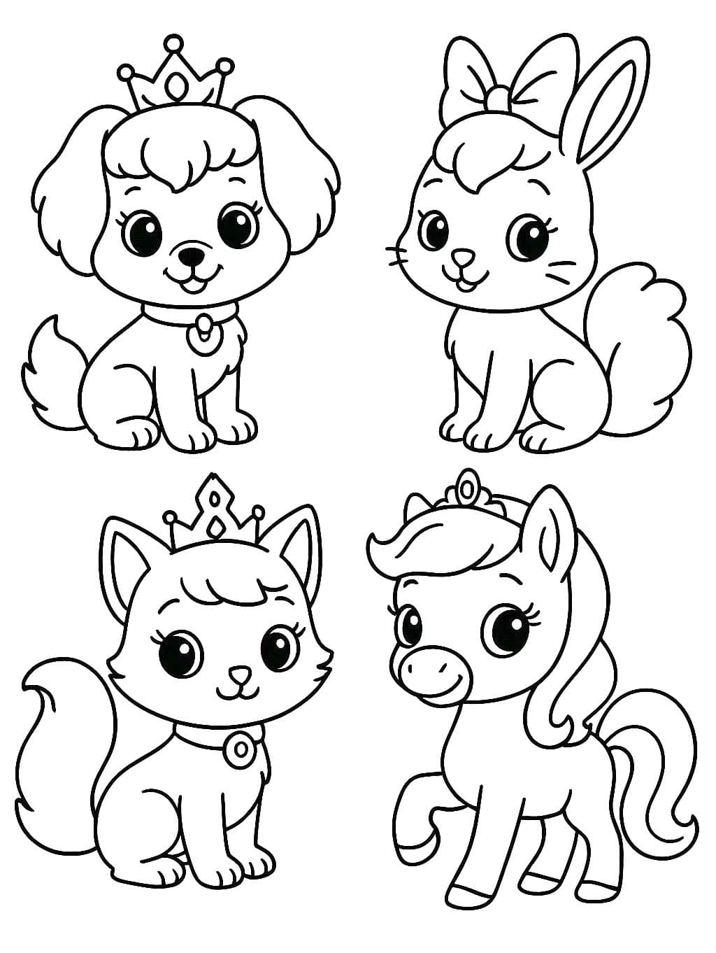 Fise de colorat cu Palace Pets