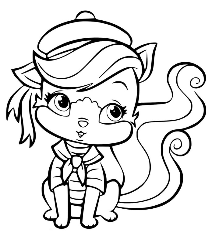 Fise de colorat cu Palace Pets imprimabil simplu