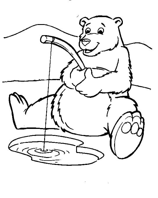 Fise de colorat cu Pescuit gratuit uşor