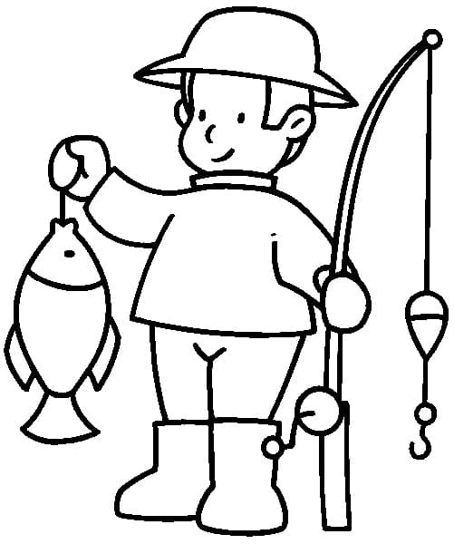 Fise de colorat cu Pescuit gratuit