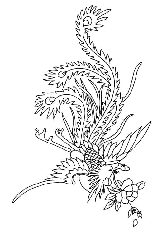 Fise de colorat cu Phoenix imprimabil gratuit pentru copii