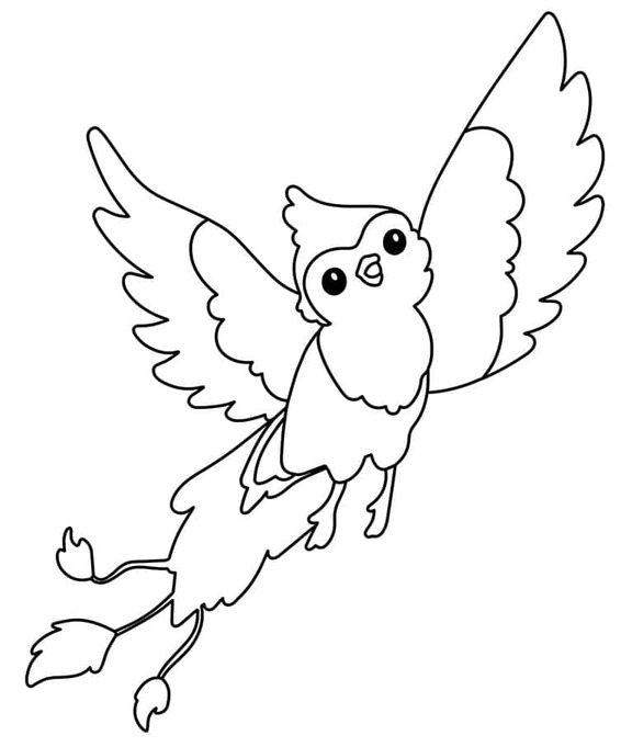 Fise de colorat cu Phoenix pentru copii