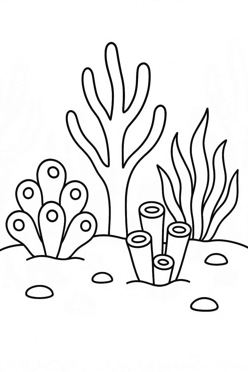 Fise de colorat cu Recif de corali imprimabil gratuit pentru copii