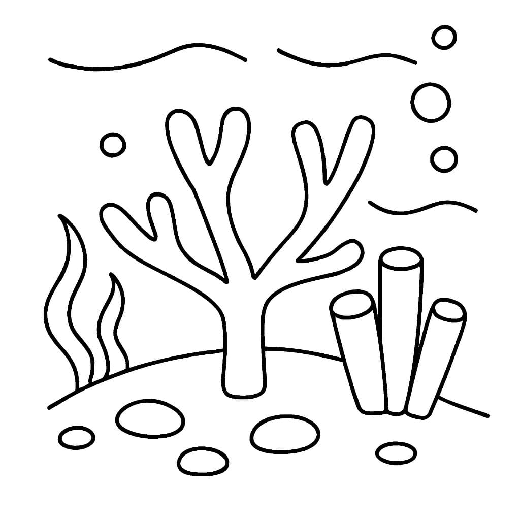 Fise de colorat cu Recif de corali