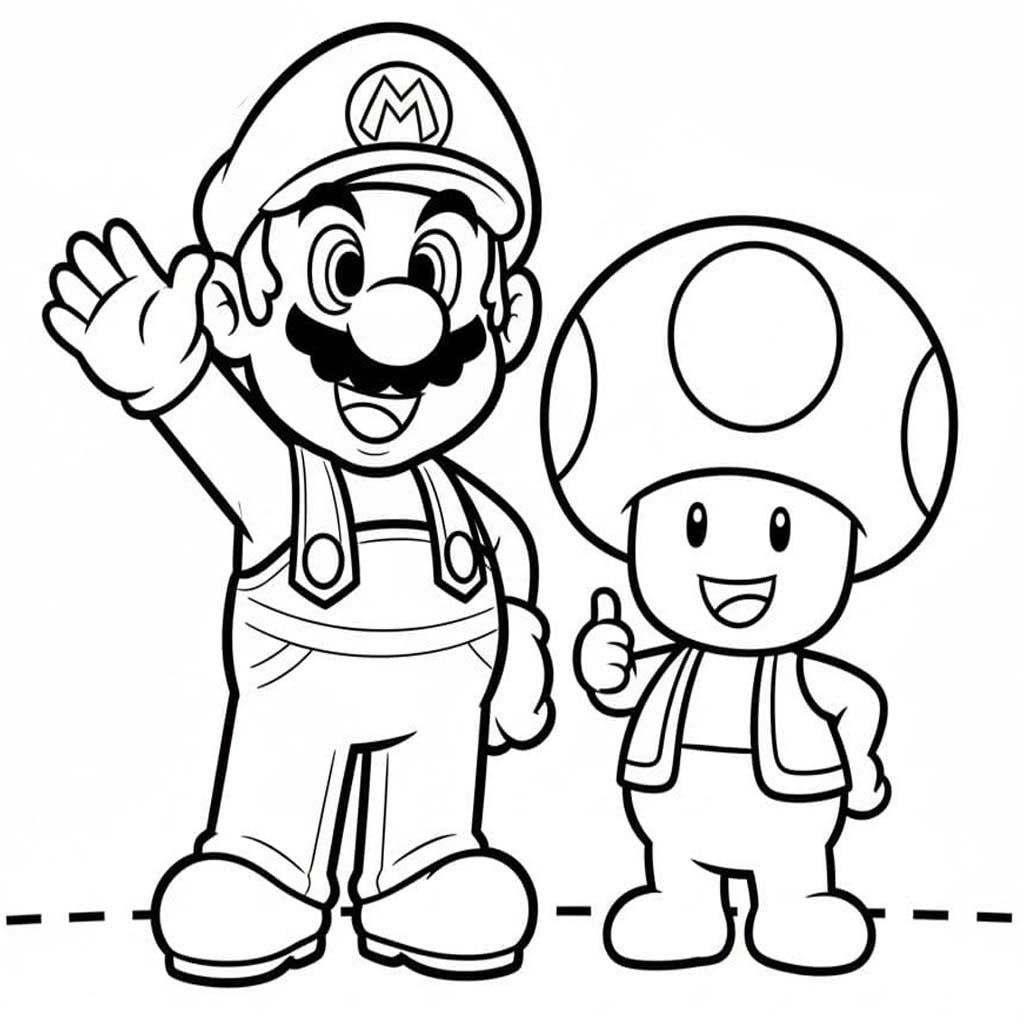 Fise de colorat cu Toad gratuit