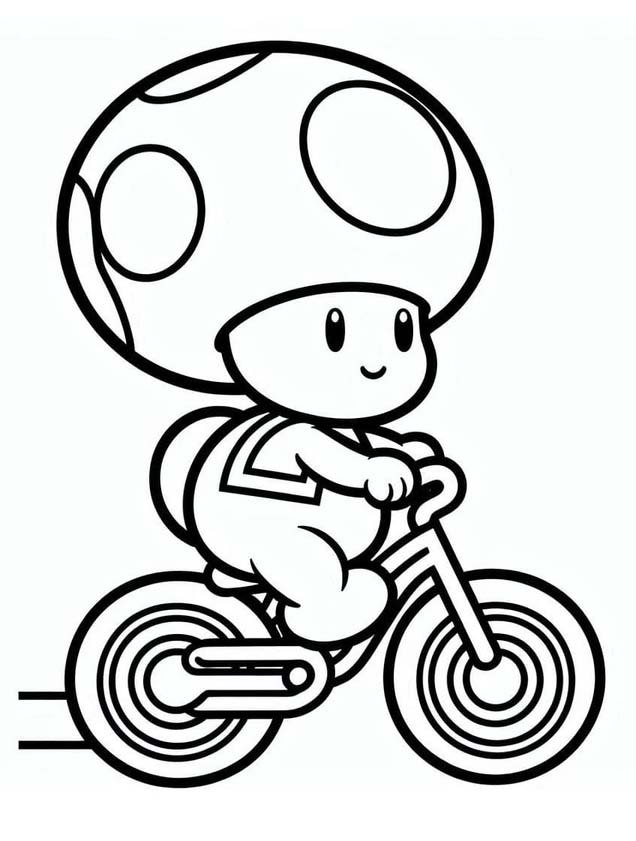 Fise de colorat cu Toad imprimabil bazic