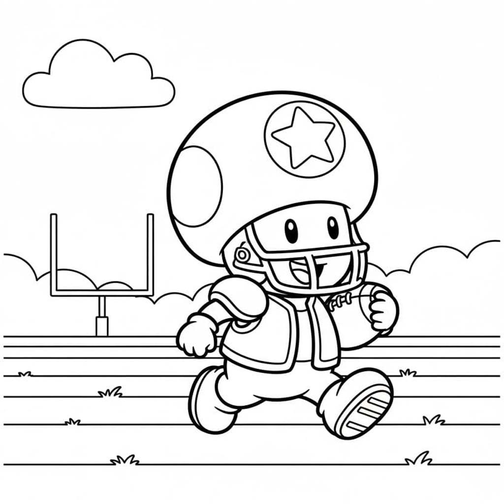 Fise de colorat cu Toad imprimabil gratuit bazic