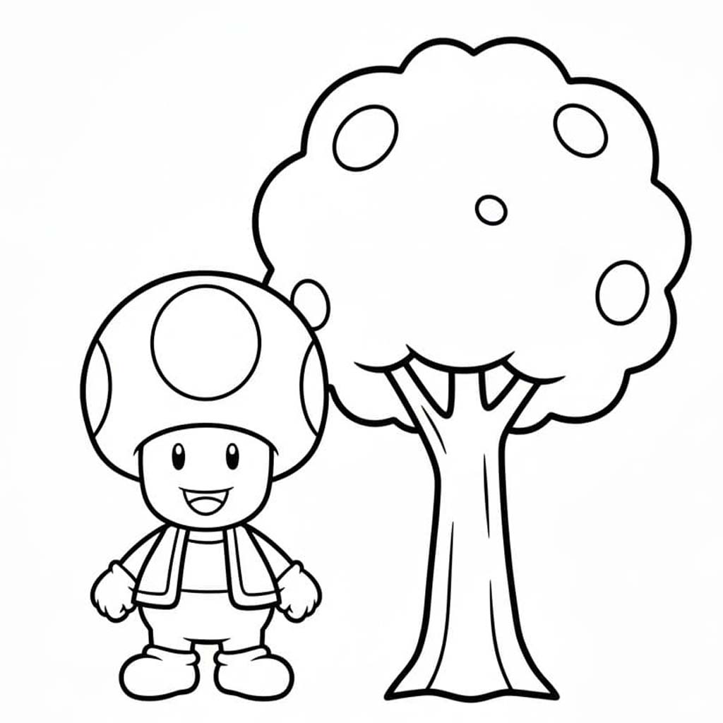 Fise de colorat cu Toad imprimabil pentru copii