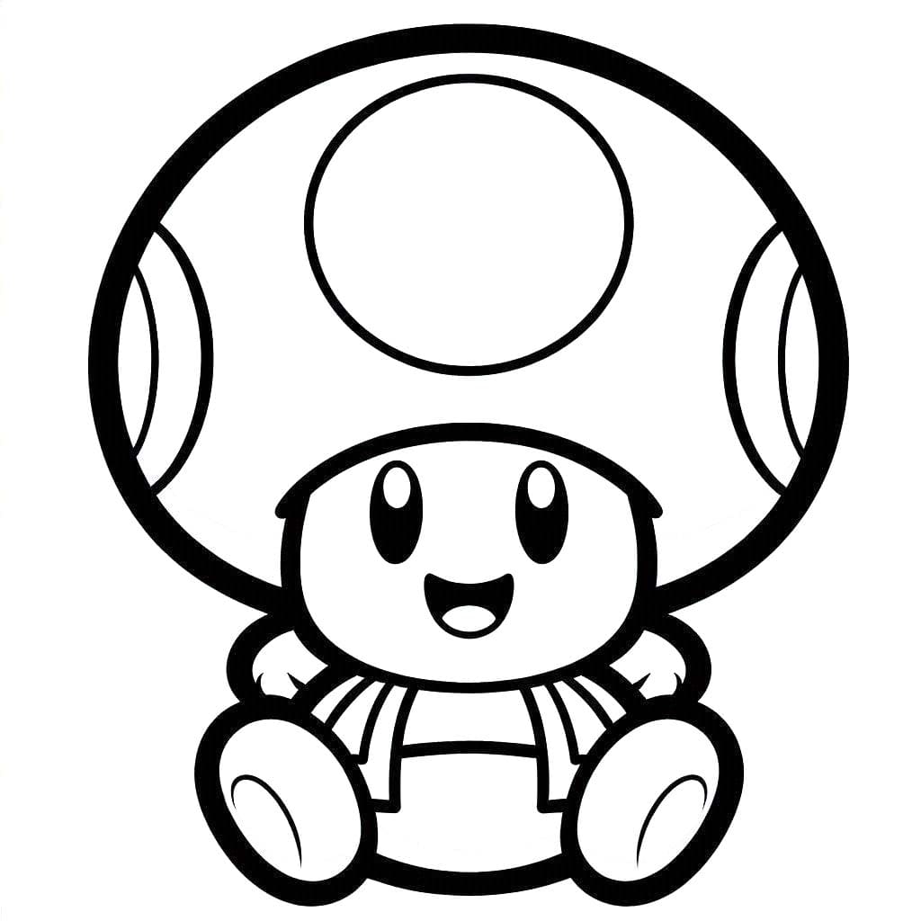 Fise de colorat cu Toad imprimabil uşor