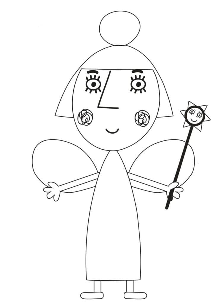 Fise de colorat cu Ben și Holly bazic la copii